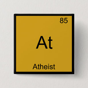 På - Ateist Funny Chemistry Inslag Symbol Tee Knapp