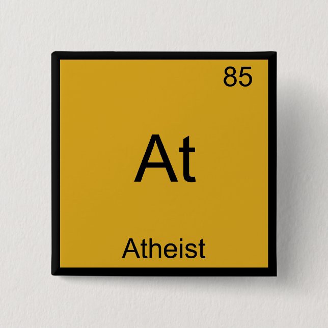 På - Ateist Funny Chemistry Inslag Symbol Tee Knapp (Framsida)