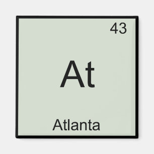 På - Atlanta City Chemistry Inslag-symbol T-Shirt Magnet