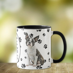 På åttonde dagen Skapat Gud Boston Terrier Hundar Mugg