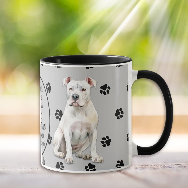 På åttonde dagen Skapat Gud Dogo Argentino-Hund Mugg (Skapare uppladdad)