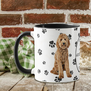 På åttonde dagen Skapat Gud Goldendoodle-Hund Mugg