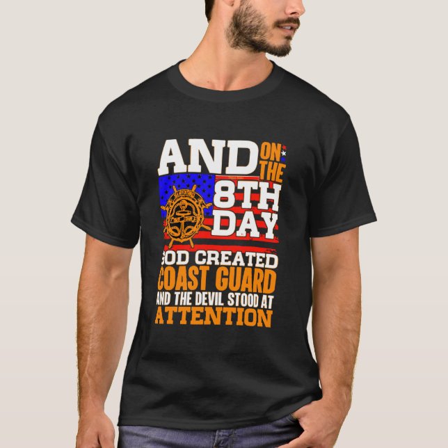 På åttonde dagen Skapat Gud Kusten-gardet T Shirt (Framsida)