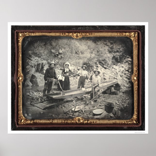 På Auburn Ravine, 1852 av Joseph Blaney Starkweath Poster (Framsidan)