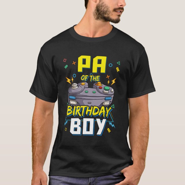 Pa av Pappa Video Gamer Py T Shirt (Framsida)