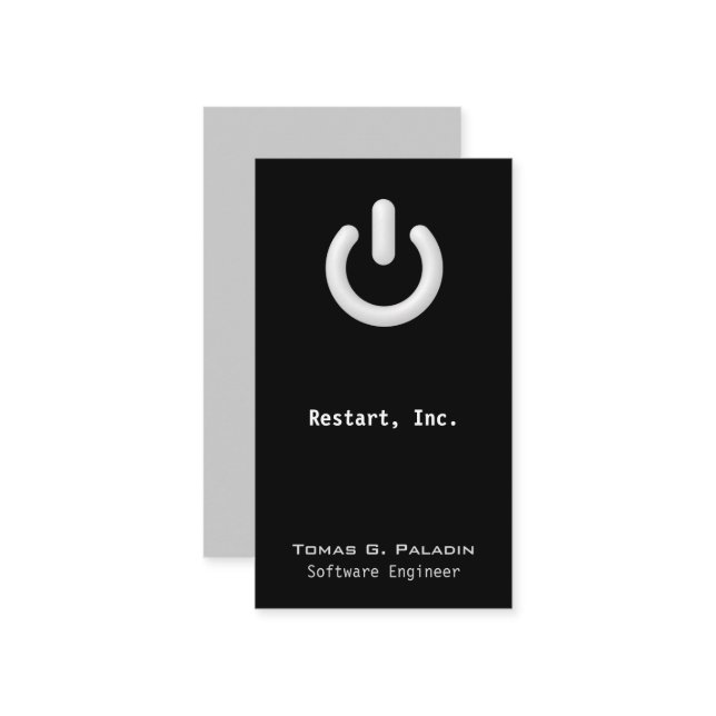 'På/av' reserv (knäppas), Visitkort (Fram/Back In Situ)