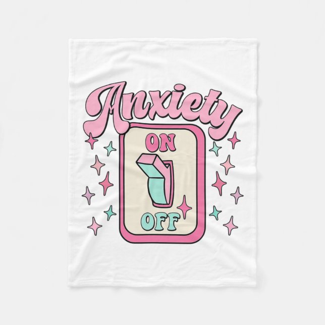 På av-Switch-Roligt - kvarhållning för psykisk häl Fleecefilt (Framsidan)