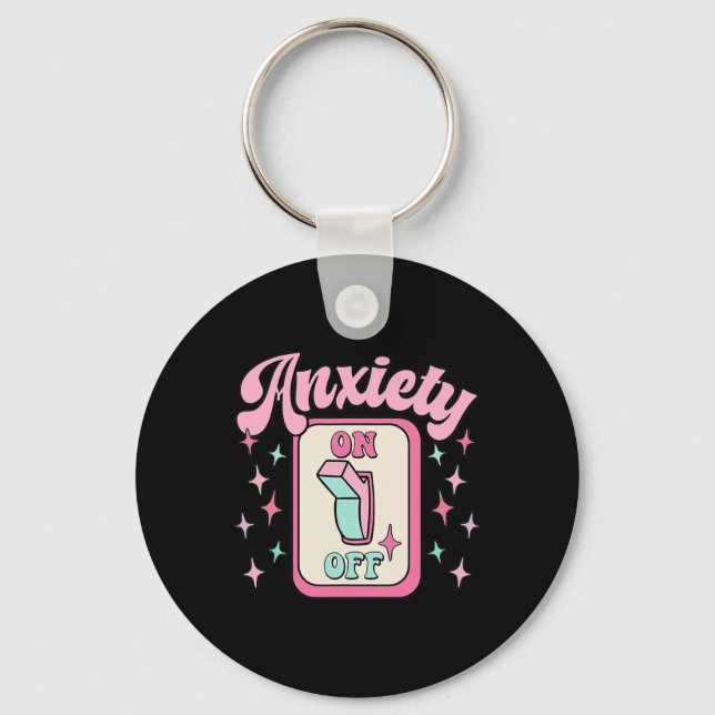 På av-Switch-Roligt - kvarhållning för psykisk häl Nyckelring (Framsida)