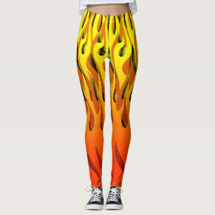 På avfyra damasker leggings