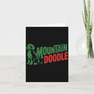 På Back Mountain Doodle Hundälskare Retro Utomhus Kort