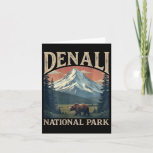 (på bak)denaliska bergstoppen Alaska Nat Kort