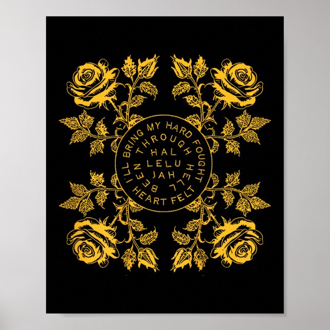 (på baksidan) Brandon Merch Hard Fread Hallelujah  Poster (Framsidan)
