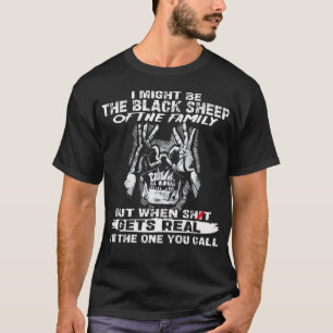 (På baksidan) Dödskalle Jag kanske är det svarta f T Shirt