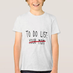 (på baksidan) för att göra en lista över dina Mamm T Shirt