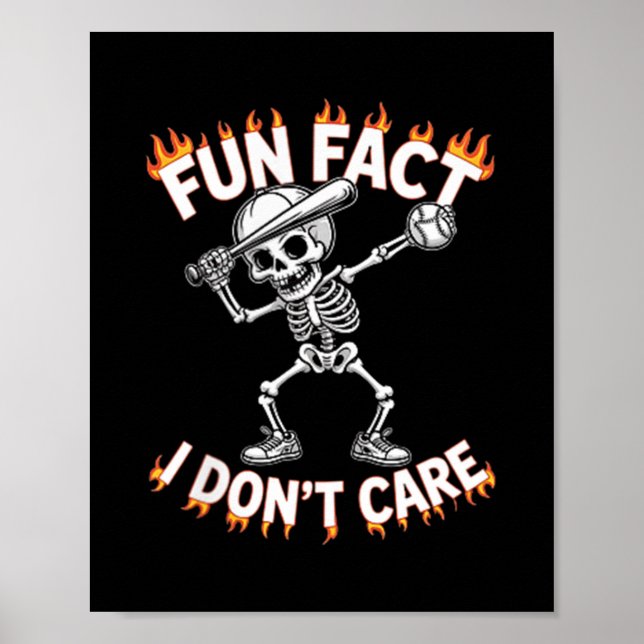 (på baksidan) Funny Dabbing Skeleton Roligt Fact I Poster (Framsidan)