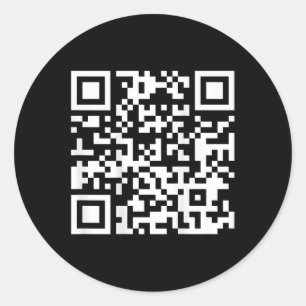 (på baksidan) Funny QR Fck-off-kod som anger offer Runt Klistermärke
