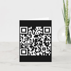 (på baksidan) Funny Qr Fck You Code Mitten Finger Kort