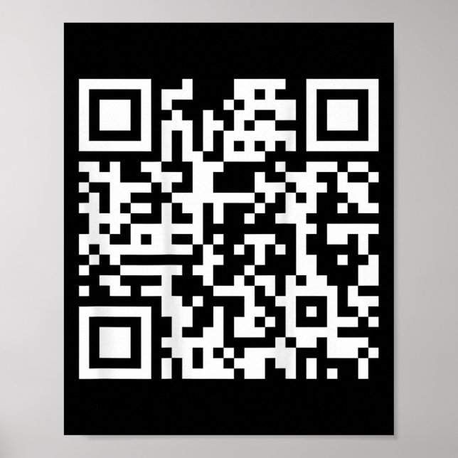 (på baksidan) Funny Qr Fck You Code Mitten Finger  Poster (Framsidan)