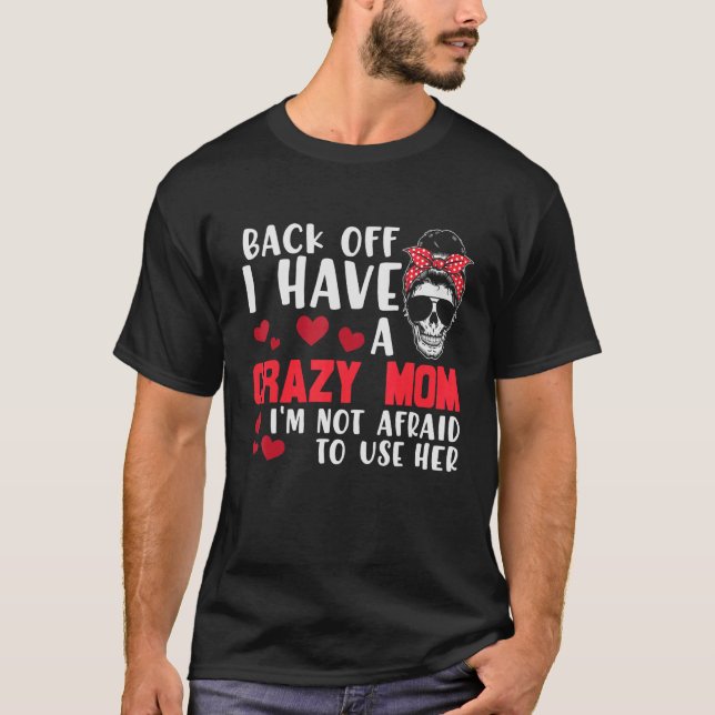 På baksidan har jag en Crazy Mamma Skull Dam Solro T Shirt (Framsida)