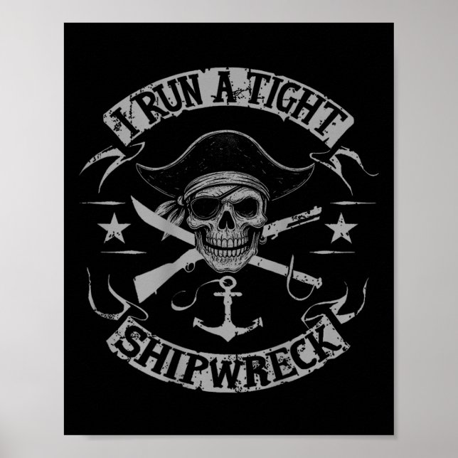(på baksidan) I Springa A Tight Shipwreck Funny Pi Poster (Framsidan)