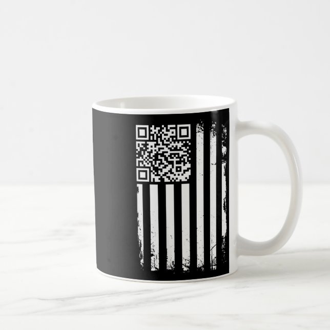 (på baksidan) Lustigt QR Ordförande Trump Dance Co Kaffemugg (Höger)