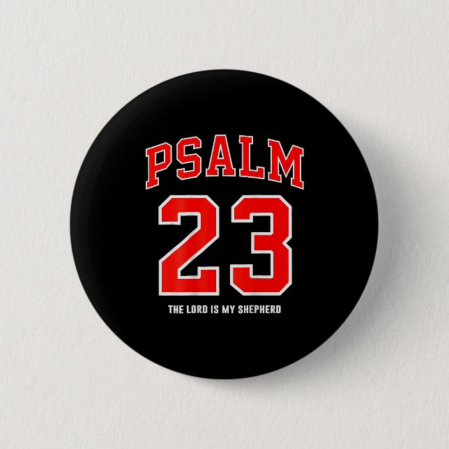 (på baksidan) Psalm 23 Herren är min herde  Knapp (Framsida)