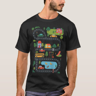 (På baksidan) Trötta Pappors Klubb Bilracingbana P T Shirt
