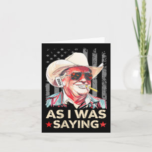 (på baksidan) Trump medan jag sa Cowboyval Vo Kort