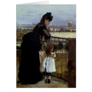 På balkongen av Berthe Morisot Hälsningskort