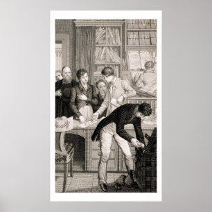 På banken, 1800 (engrave) poster