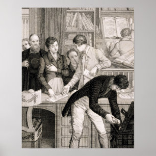 På banken, 1800 (engrave) poster