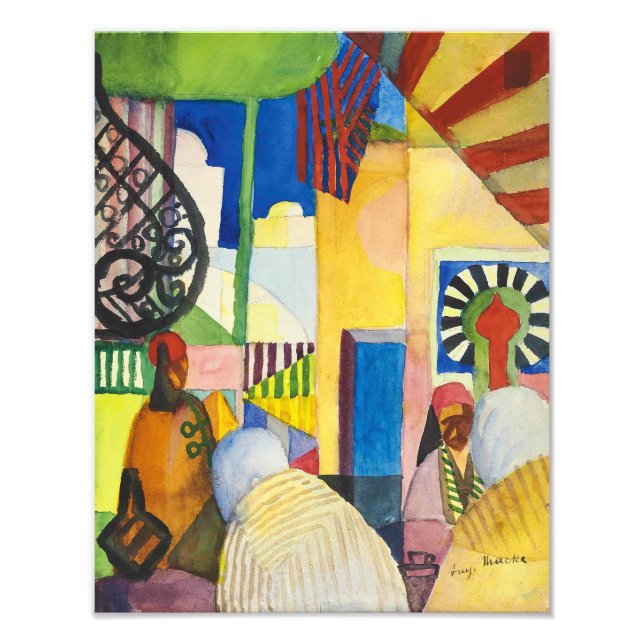 På basaren | Auguste Macke | Fototryck (Framsidan)