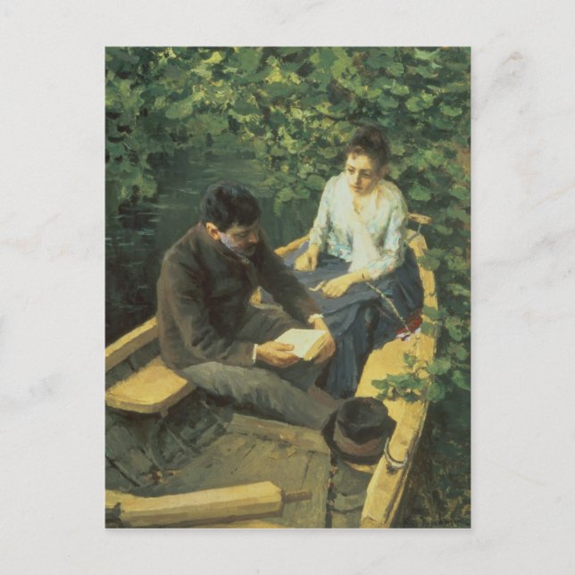 På båten 1888 vykort (Framsida)