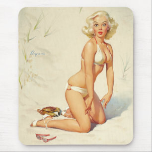 På Beach Retro Pin-up Girl Musmatta