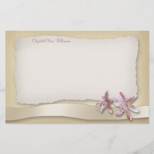 På Beach Wedding ~ vågrät-skrivbordet Brevpapper (Framsida)