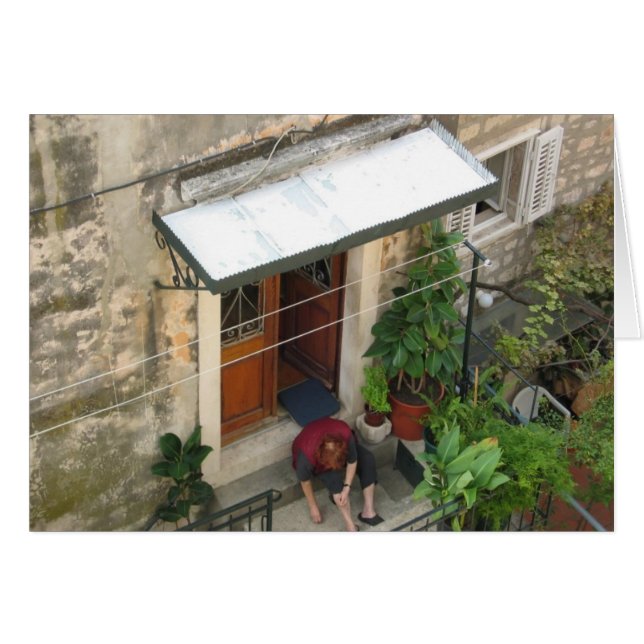 På bekläda luta sig ner OBS kort (Framsidan Horizontal)