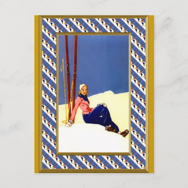 På bergssluttningarna helg vykort (Framsida)