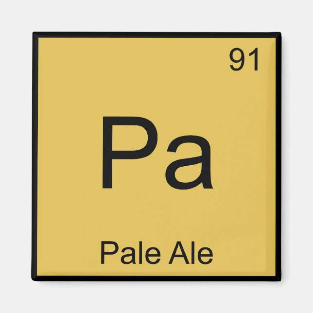 Pa - Blek Ale Chemistry Inslag Symbol Beer Tee Magnet (Framsidan)