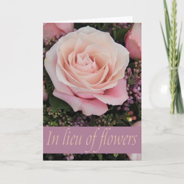 På Blommor - Välgörenhetssympati Kort (Framsida)