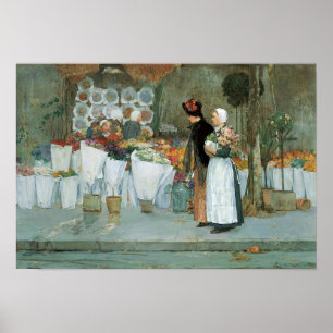 På blomsterhandlaren av Childe Hassam, Poster