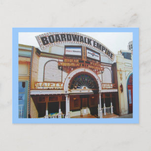 På Boardpromenaden i Atlantic City Postcard Vykort