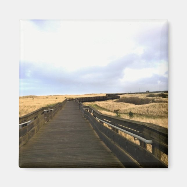 På Boardpromenaden, Long Beach, Washington Magnet (Framsidan)