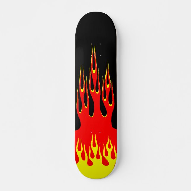 På brandskiss skateboard bräda 21,5 cm (Front)