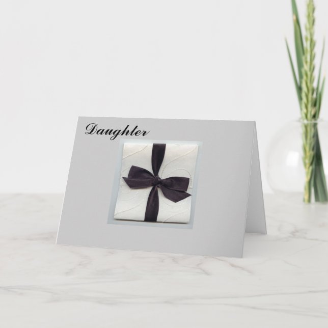 PÅ BRÖLLOPSDAGEN "DAUGHTER" KORT (Framsida)