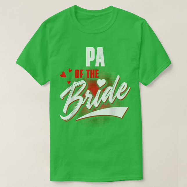 Pa Bröllopsfesten Bride Matching Brudens sida T Shirt (Design framsida)