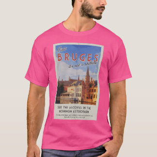 På Brygge Bruges (dess i Belgien) Travel Poster T Shirt