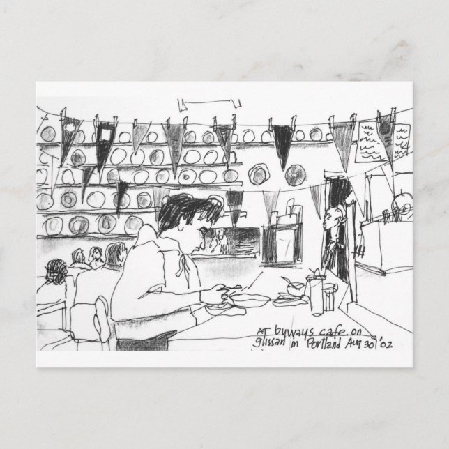 På Byways Cafe på Glissan, Portland, Oregon Vykort (Framsida)
