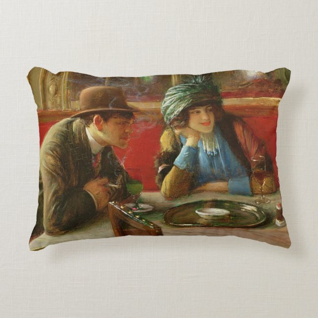 På cafen prydnadskudde (Framsidan)