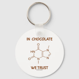 På Chocolate we Trust (Theobromine Molecule) Nyckelring