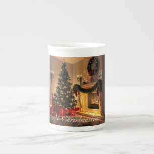 På Christmastime täcka den Collectible muggen för Benporslin Mugg